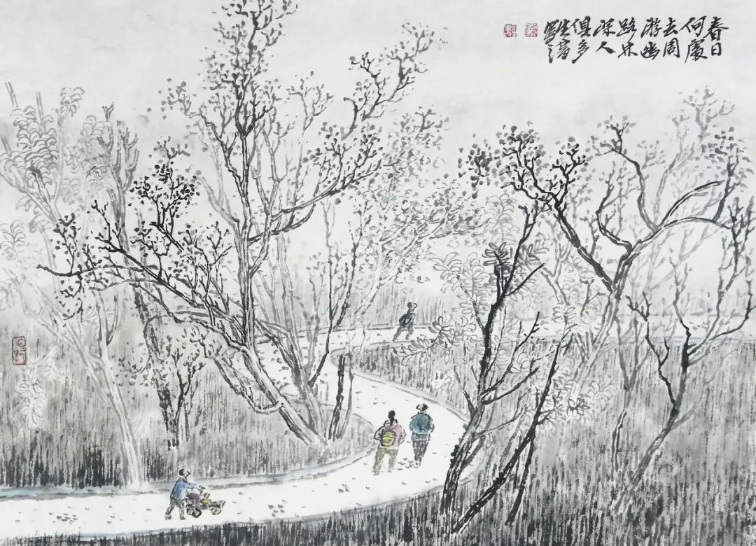 陈生书:古黄河风光带杂树林写生小记