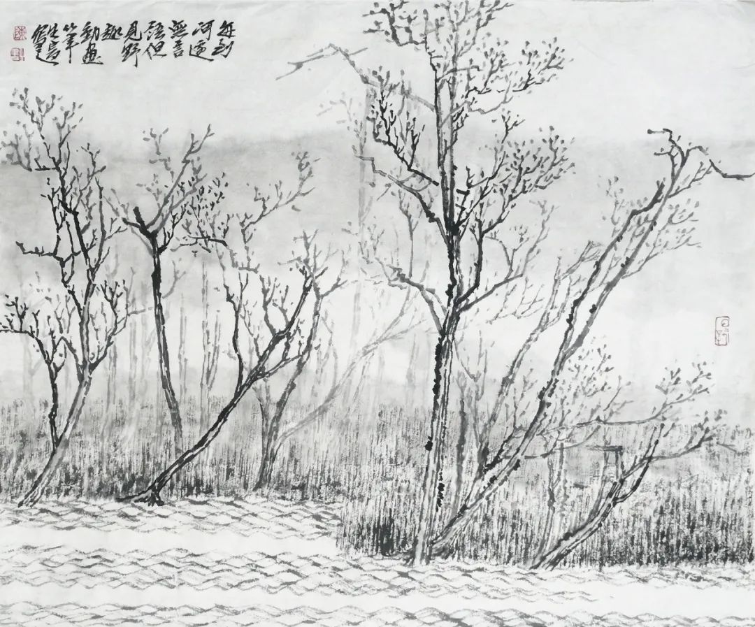 陈生书:古黄河风光带杂树林写生小记
